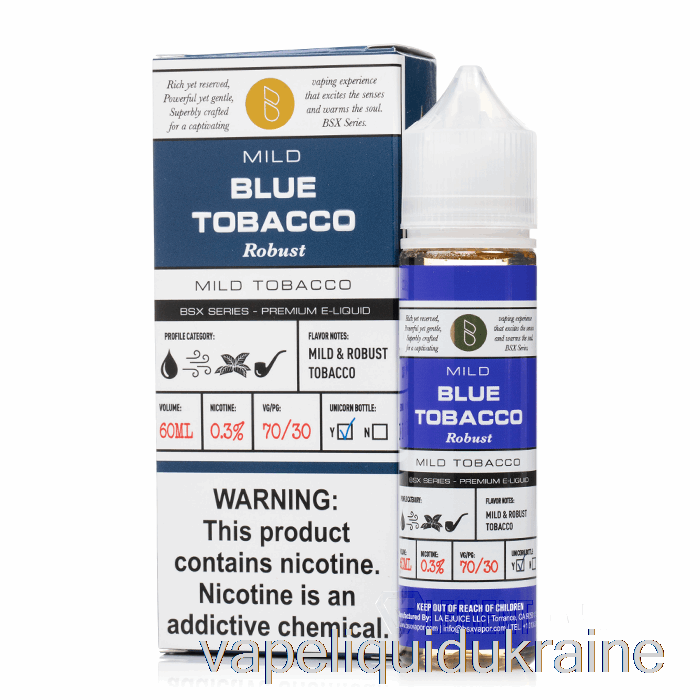 Vape Ukraine Blue Tobacco - BSX Series - 60mL 0mg